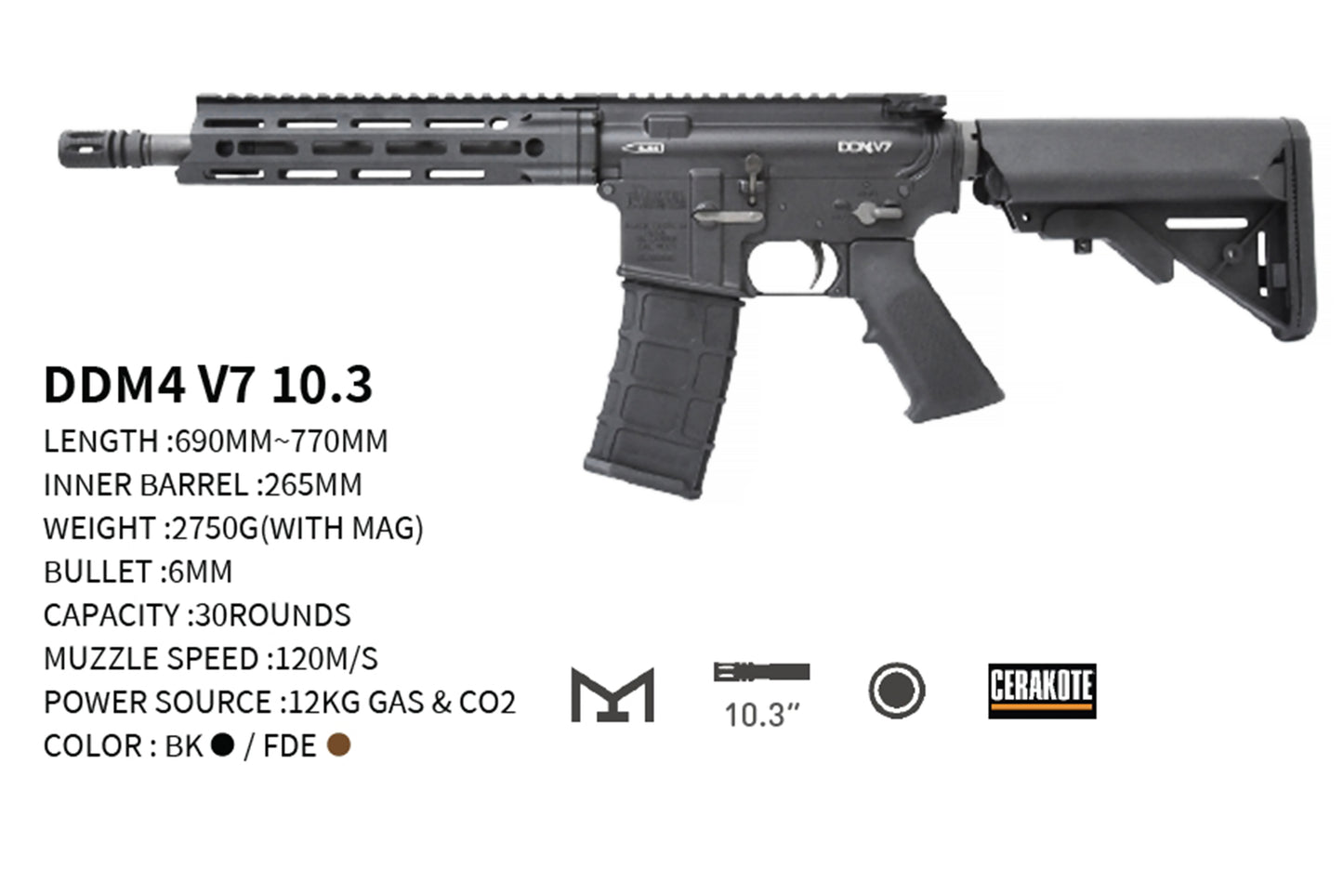 GHK DDM4 V7 10.3 V3 GBB