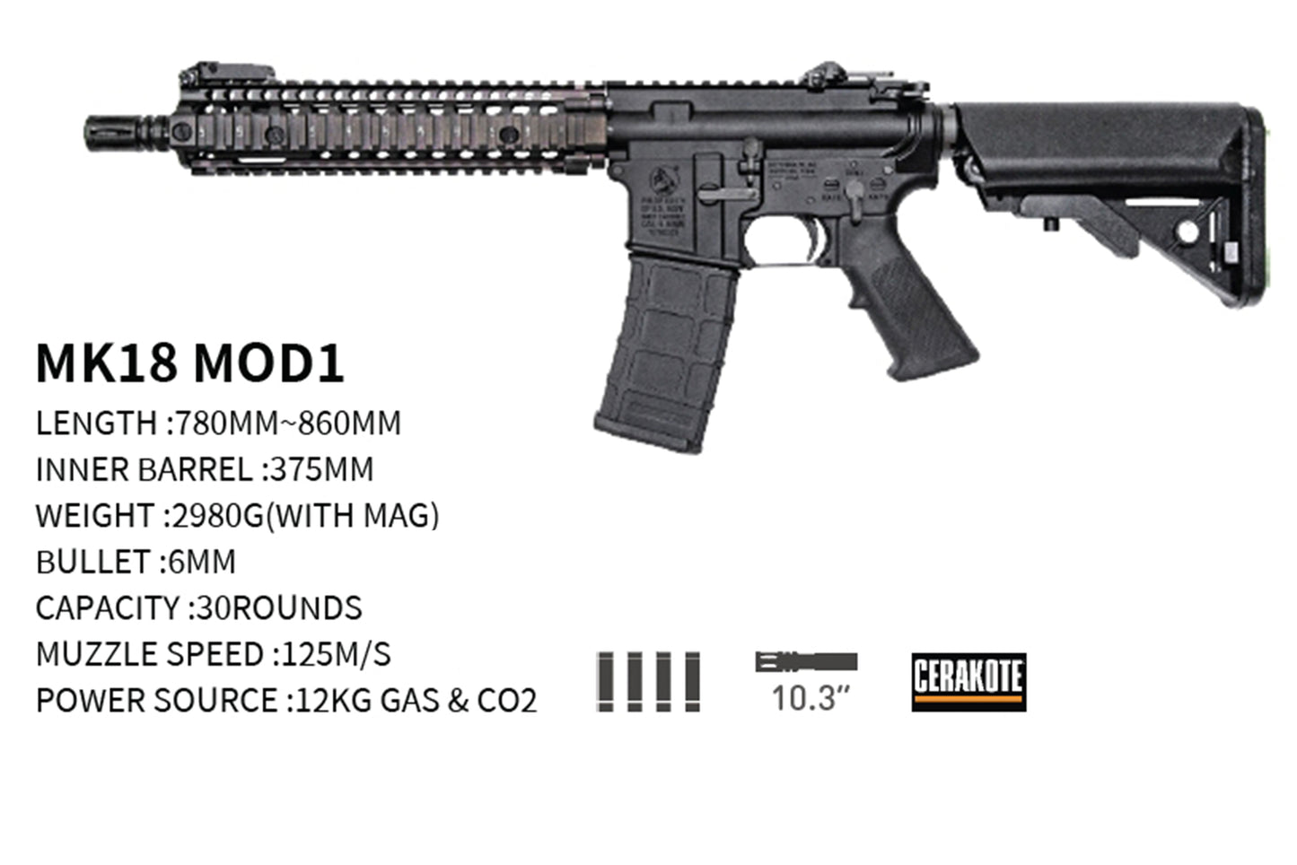 GHK MK18 MOD1 V3 GBB