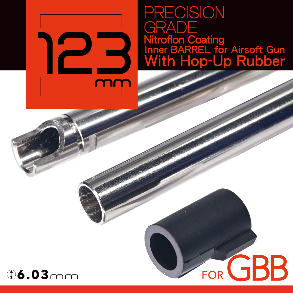 UNICORN 123mm GBB Nitroflon Coating 6.03MM Ultimate Precision Inner Barrel