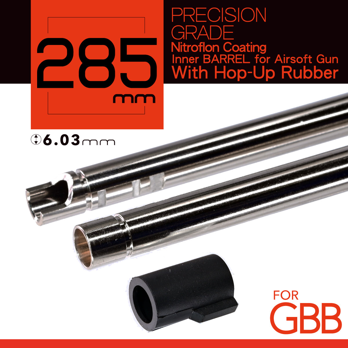 UNICORN 285mm GBB Nitroflon Coating 6.03MM Ultimate Precision Inner Barrel