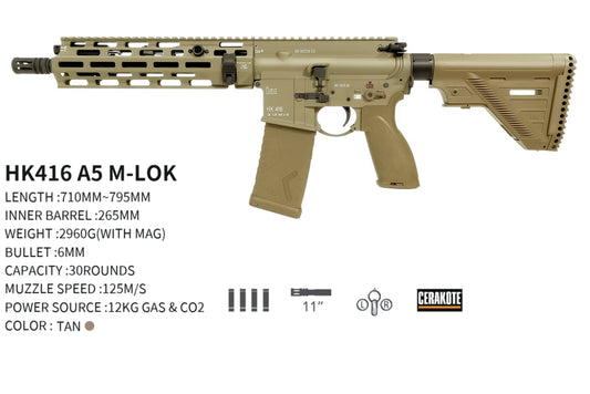 GHK HK416 A5 GBB FDE ( DX )