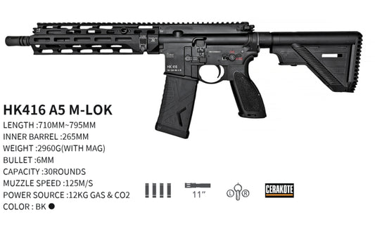 GHK HK416 A5 GBB BK ( DX )