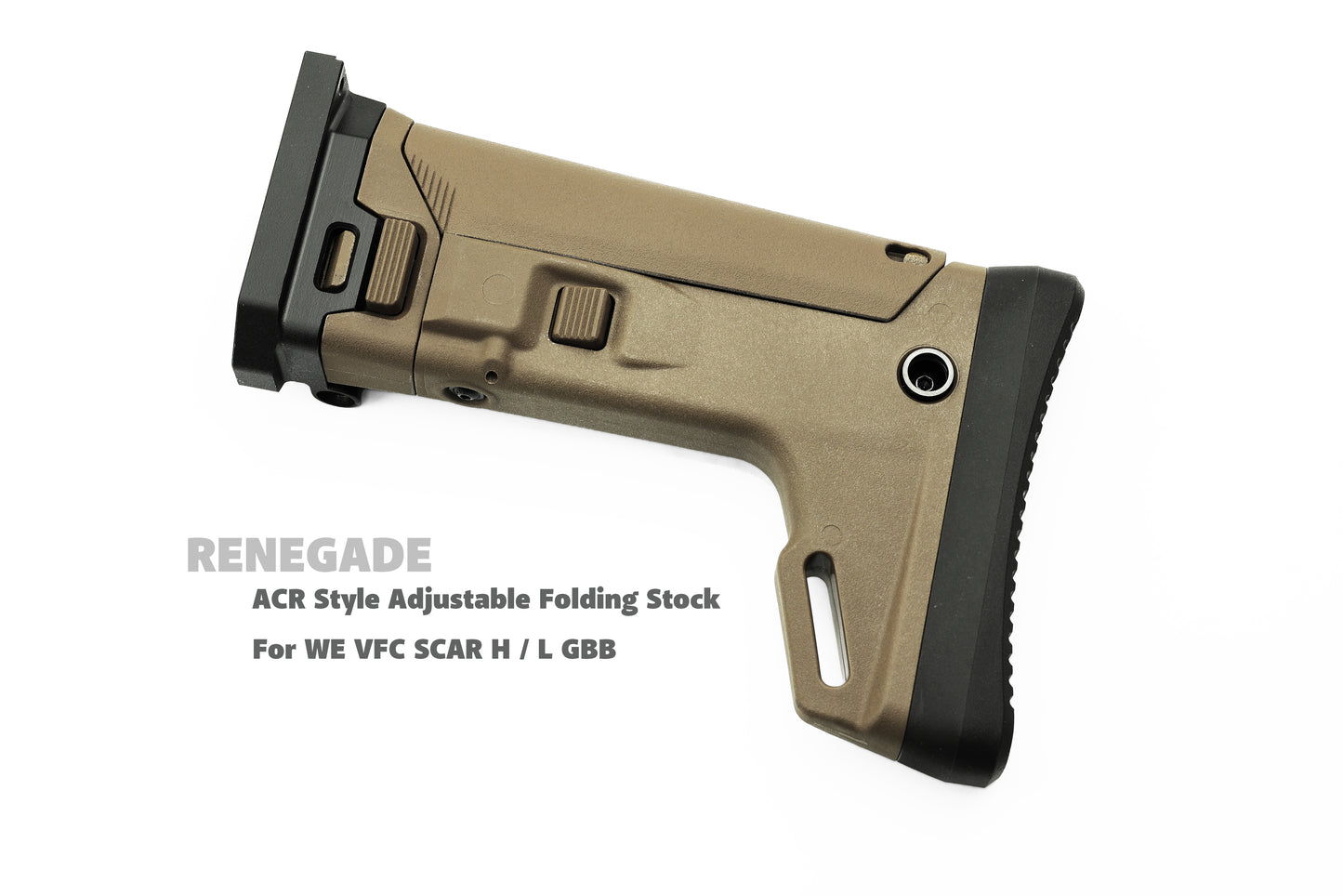 RENEGADE ACR Style Adjustable Folding Stock For WE VFC SCAR H / L GBB