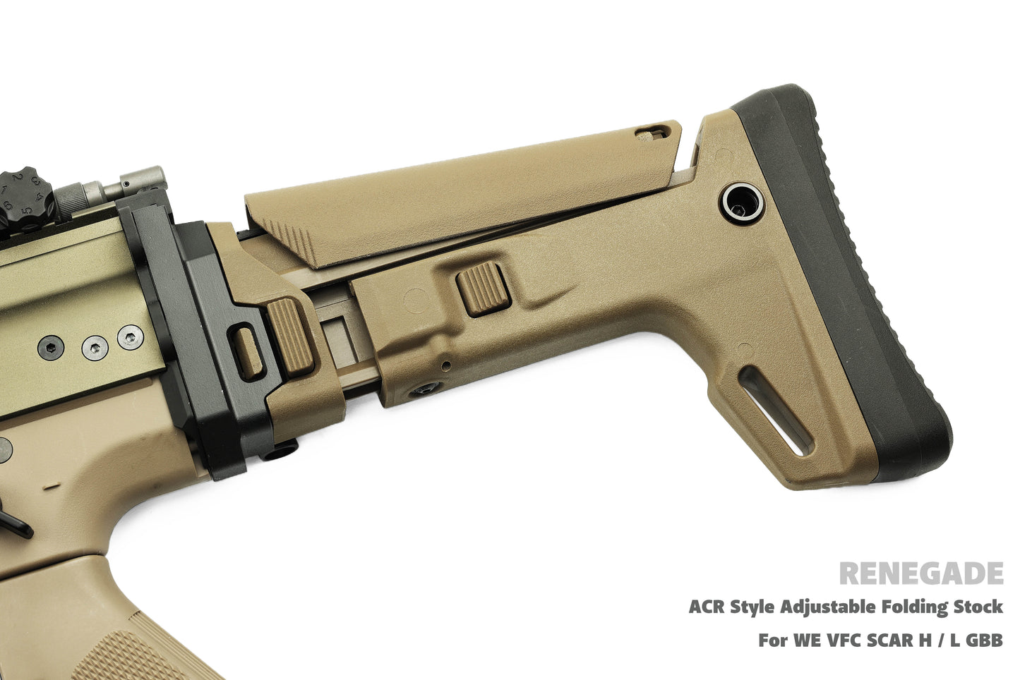 RENEGADE ACR Style Adjustable Folding Stock For WE VFC SCAR H / L GBB