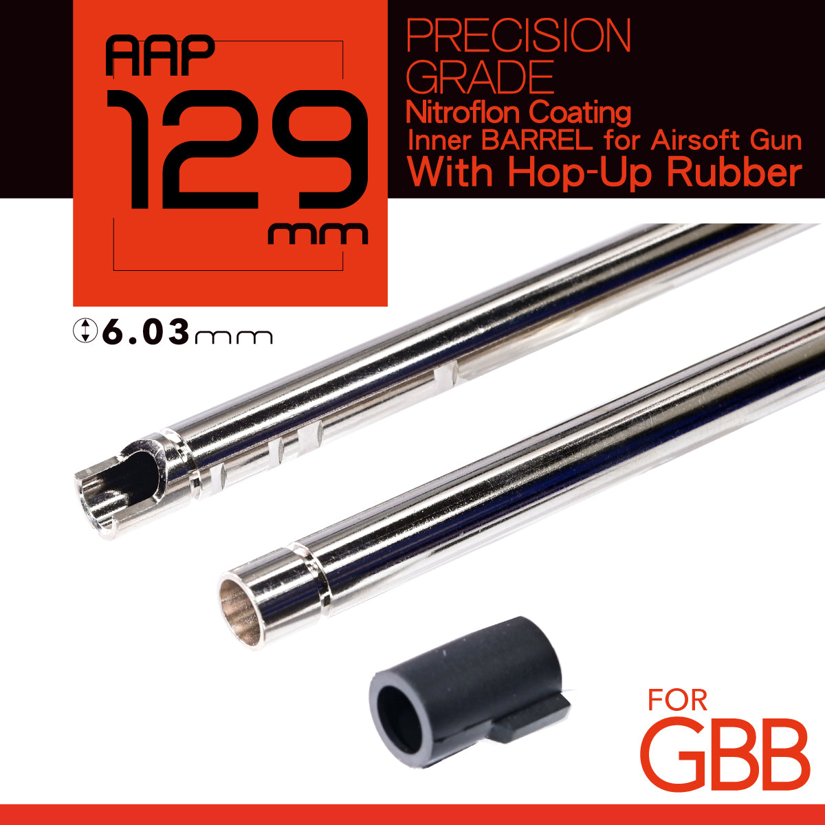 UNICORN 129mm GBB Nitroflon Coating 6.03MM Ultimate Precision Inner Barrel