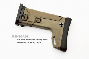 RENEGADE ACR Style Adjustable Folding Stock For WE VFC SCAR H / L GBB